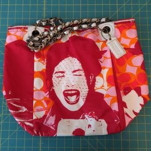 Vintage coach shoulder tote